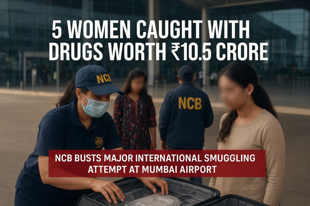 Mumbai Airport Drugs: ₹10.5 Crore Seized, 5 Women Arrested