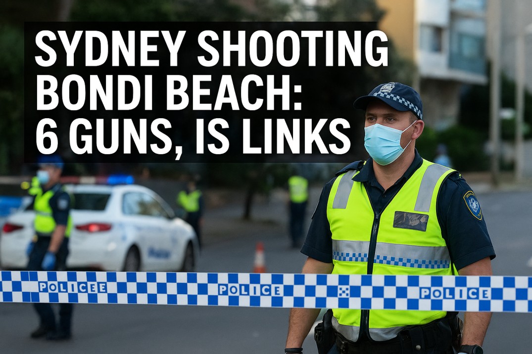 Sydney Shooting Bondi Beach: 6 Guns, IS Links