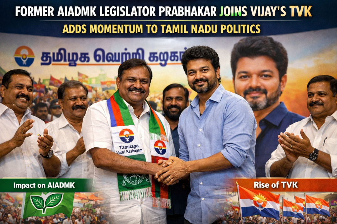 Prabhakar Joins TVK: AIADMK Leader Backs Vijay